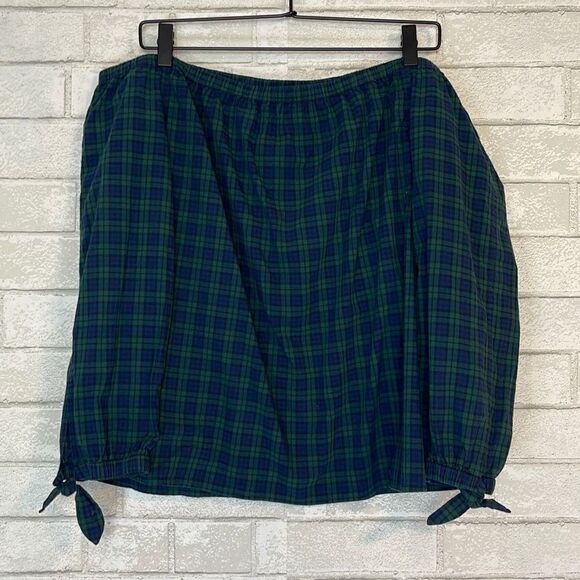 Vineyard Vines Blackwatch Tartan Plaid Off Shoulder Top 16 - Picture 1 of 5